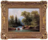 Cölestin Brügner, Strumień Górski, 1867, olej, płótno