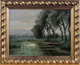 Adolf Rheinert, Pejzaż Nadwodny, 1915, olej, płótno