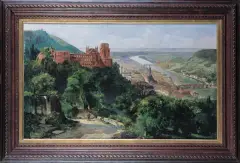 Fritz Genutat, Widok Heidelbergu, po 1910, olej, płótno