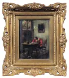 Max Gaisser, Uczony nad Księgą, ok. 1890, olej, deska