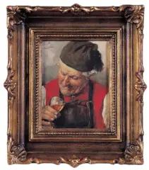 Friedrich Pondel, Dobre Wino, przed 1900, olej, deska