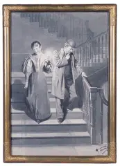 Na Schodach by Max Flashar, 1896, tusz, papier, offered Oct 2004
