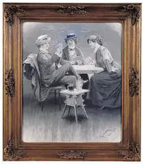 Josef Mukarowski, Kobiety Wyzwolone, 1904, tusz pędzel, gwasz, papier