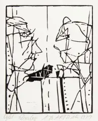Andrzej B. Bartczak, Z cyklu Dialog, 1979, linoryt, papier