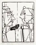 Andrzej B. Bartczak, Z cyklu Dialog, 1979, linoryt, papier