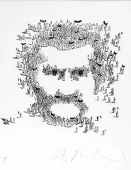 Andrzej Dudziński, Wałęsa, 1980-83, litografia, papier