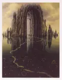 Jacek Yerka, Katedra, 1996, serigrafia barwna, papier