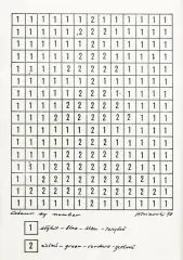 Colour by number by Ryszard Winiarski, 1976, druk autorski, papier, sold Sep 2004