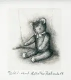 Miś by Maria Okołów-Podhorska, 1988, akwaforta, papier, offered Sep 2004