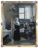 Oscar Rex, Królowa Maria Antonina w więzieniu, ok. 1900, olej, płótno naciągnięte na płytę