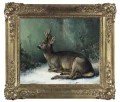 Carl Friedrich Ockert, Koziołek, 1860, olej, płótno