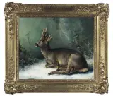 Carl Friedrich Ockert, Koziołek, 1860, olej, płótno