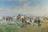 Tadeusz Ajdukiewicz, Targ koński - Na stepie, po 1890, olej, płótno