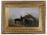 W szary dzień by Włodzimierz Łoś, 1881, olej, płótno, offered Sep 2004