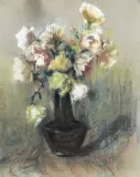 Róże w wazonie by Leon Wyczółkowski, 1905, pastel, papier, sold Sep 2004