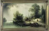Albert Rieger, Pejzaż przed burzą – Zwózka siana