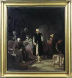 Wilhelm Leopolski, Straszna wiadomość, 1860, olej, płótno