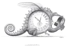 Jacek Yerka, Chronozaur, 2004, ołówek, papier