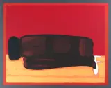 Czarny akt w białych pantofelkach by Jerzy Nowosielski, 1999, serigrafia barwna, papier, sold Jun 2004