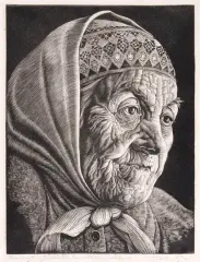 Nn Nn, Gaździnka z Cieszyńskiego, 1936, drzeworyt, papier