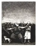 Jacek Gaj, Hommage &agrave; Canetti IV, 1967, akwaforta, akwatinta, papier
