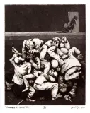 Jacek Gaj, Hommage &agrave; Canetti V, akwaforta, akwatinta, papier
