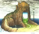 Narnia by Jacek Yerka, 2004, kredki, ołówek, papier, sold Jun 2004