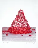 Wieża by Jan Tarasin, 1975/1996, serigrafia barwna, papier, sold Jun 2004