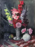 Wenzel Hermann Wendlberger, Kwiaty, olej, płótno