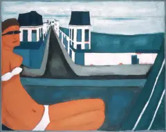 Jerzy Nowosielski, Kobieta i miasto, 1970 - 1971, olej, płótno