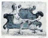 Maitresse de maison by Jan Lebensztejn, 1966, litografia barwna, papier, sold Jun 2004