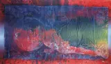 Józef Krzysztof Oraczewski, Postać leżąca I (z kulą), 2000, collage, akryl, płótno