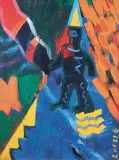 Piotr Młodożeniec, Przejście, 1989, olej, płótno