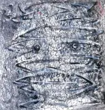 Józef Szajna, Demon, z cyklu Mrowisko, 1993, olej, płótno