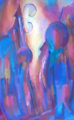 Ryszard Miłek, Kompozycja, lata 90, pastel, papier