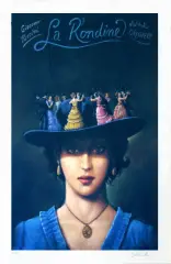 Rafał Olbiński, La Rondine (Plakat do opery Giacomo Pucciniego ), druk barwny