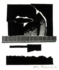 Jerzy Fedorowicz, Kompozycja, 1963, litografia, papier