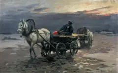 Michał Gorstkin-Wywiórski, Powrót z jarmarku, ok. 1883-1890, olej, płótno