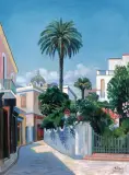 Antoni Wippel, Ulica na Capri, po 1920, olej, płótno