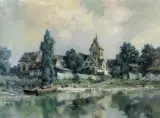 Ernst Bröcker, Widok na Wyspę Reichenau na Jeziorze Bodeńskim