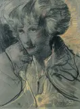 Portret kobiety, maj 1927 by Stanisław Ignacy Witkiewicz, pastel, papier, offered May 2004