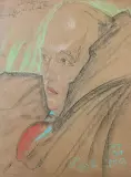 Portret pianisty Goreckiego, maj 1933 by Stanisław Ignacy Witkiewicz, pastel, papier, offered May 2004