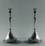 PARA ŚWIECZNIKÓW by Autor nierozpoznany, k. XIX w., srebro, sold May 2004