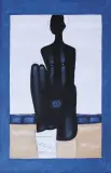 Czarna pływaczka by Jerzy Nowosielski, 1989, olej, płótno, sold May 2004