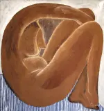 Alina Raczkiewicz-Bec, Figura III, 2000, olej, płótno