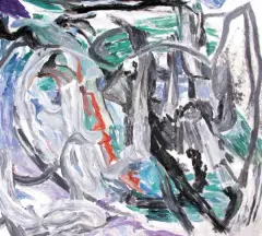 Jadwiga Maziarska, Bez tytułu, 1985, olej, płótno