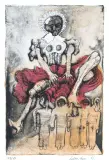 Kompozycja by Jan Lebensztejn, 1966, litografia barwna, papier, sold May 2004