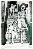 Attente by Jan Lebensztejn, 1966, litografia barwna, papier, sold May 2004