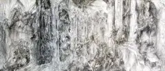 Scena alegoryczna by Andrzej Masianis, tusz pióro, papier, sold May 2004