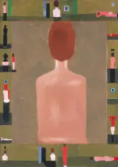 Jerzy Nowosielski, Półakt tyłem, 1981, olej, płótno